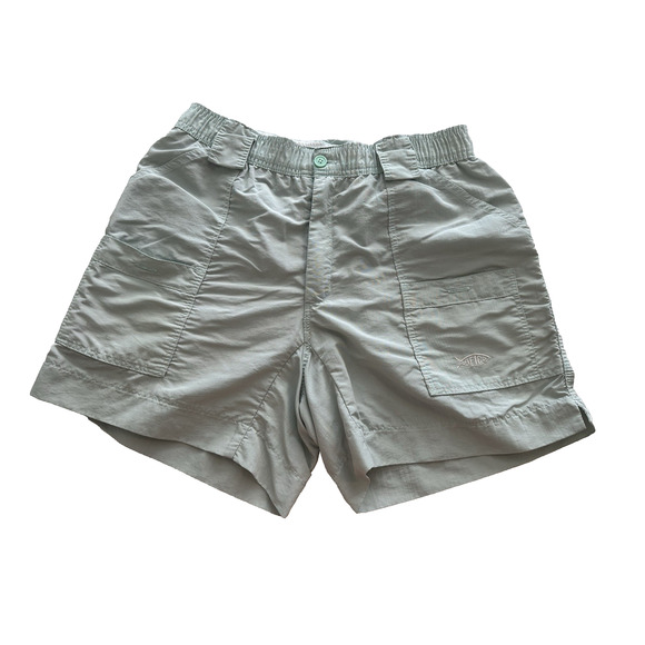 AFTCO Original Fishing Shorts Size 32 100% Nylon 6" Inseam Blue Boating Beach - Picture 1 of 12